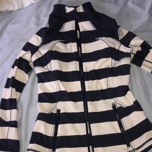 LuluLemon Navy And White Workout Jacket